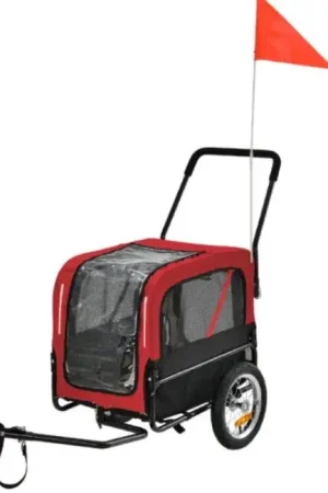 Uitverkoop Primeline Pet Trailer 6 Small Rood/Zwart